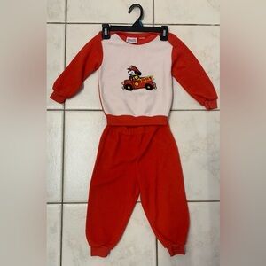 Small Steps Dog In Firetruck Fleece 24Month Set